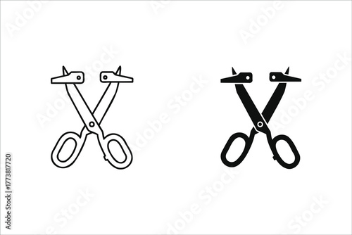 Scissors isolated on white background