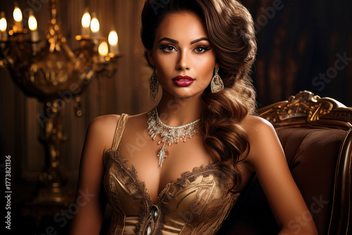 Portrait of a burlesque female performer