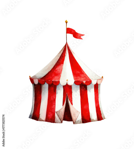 circus tent isolated on white