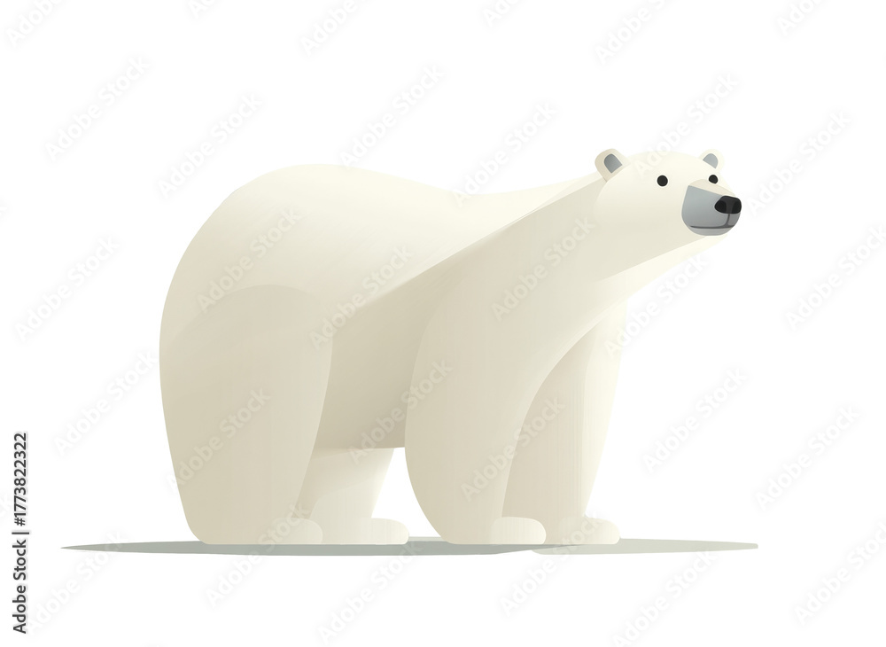 Fototapeta premium polar bear on a white background