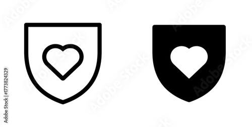 Shield icon with Heart
