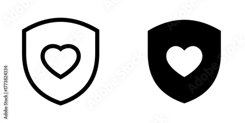 Shield icon with Heart