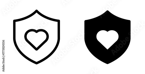 Shield icon with Heart
