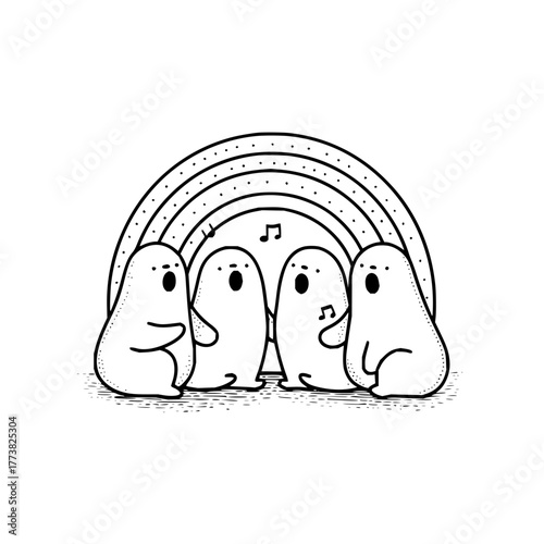 Line art drawing of a wizard with a pointed hat holding a staff with magical orbs and floating particles