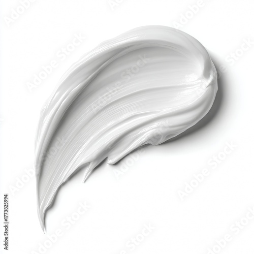 A smear of white cream with beautiful texture and light shadow