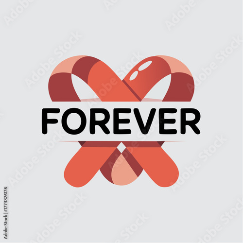 forever ribbon infinity loop rosy embrace eternal bond continuity emblem love promise
