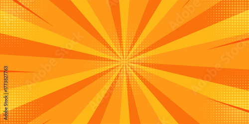 Anime Comic Background. Pop Art Style Background. Pop Up Retro Comic Background. Vector halftone illustration. Vintage background for comic superhero text, speech bubble, message.