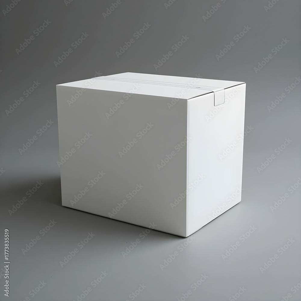 Naklejka premium Plain White Cardboard Packaging Box