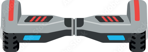 Modern hoverboard electric scooter futuristic personal mobility device vector
