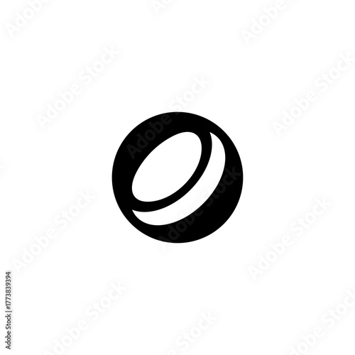 abstract double O logo, simple double circle design