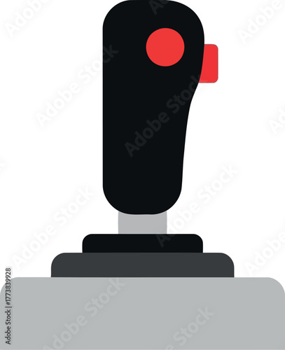Retro joystick control for vintage gaming and simulation vector