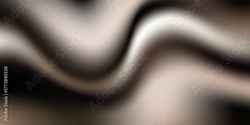 Abstract fluid art black metallic free flowing pattern with sepia color tone background.