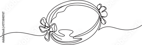 Elegant feijoa fruit illustration with continuous line drawing m