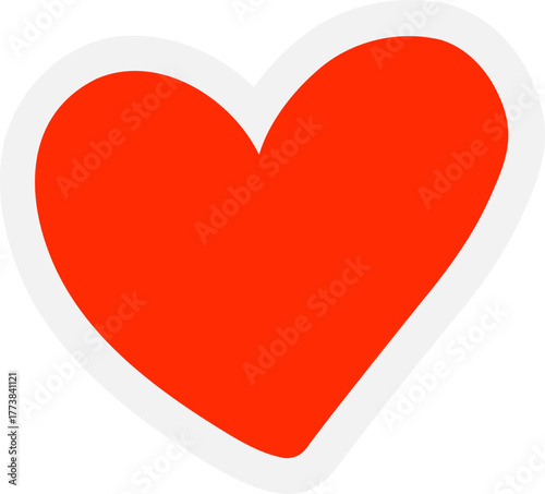 Heart doodle hand drawn Cute simple element japan style, sketch decorations. Small tattoo 