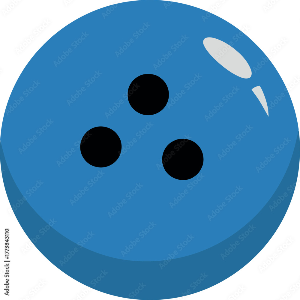 Fototapeta premium Vibrant blue bowling ball ready for strike action vector