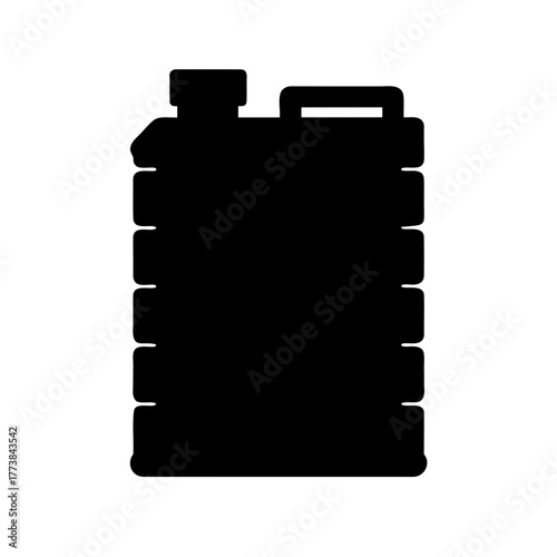 A Black Silhouette Image of a Jerrycan or Fuel Canister