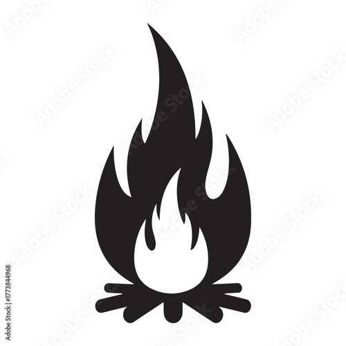 Fire icon vector
