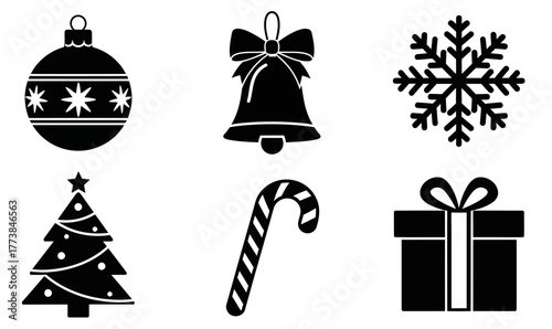 christmas icons set