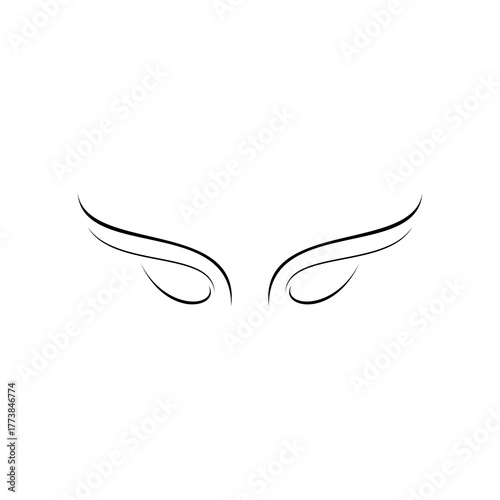 abstract eye logo, beauty symbol design