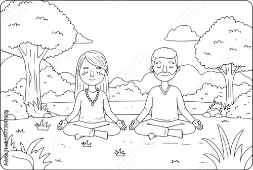 Harmony in nature: A couple finds inner peace through mindful me