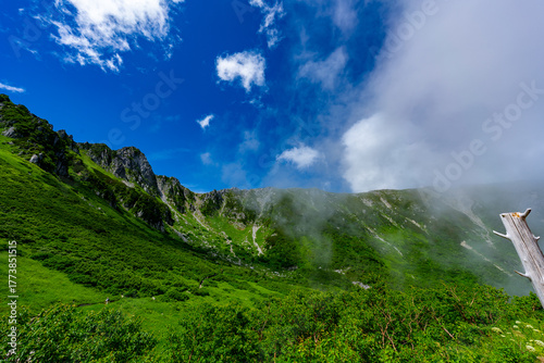 8月の千畳敷カールの風景