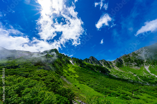 8月の千畳敷カールの風景