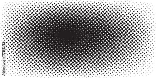 Grunge halftone gradient background. Faded grit noise texture. White and black sand wallpaper. Retro pixelated backdrop. Anime or manga style comic overlay. Vector graphic design textured template