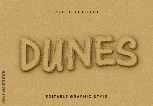 Beige And Brown Sand Text Effect Desert Grains Font