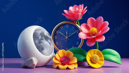 easter egg with flowers