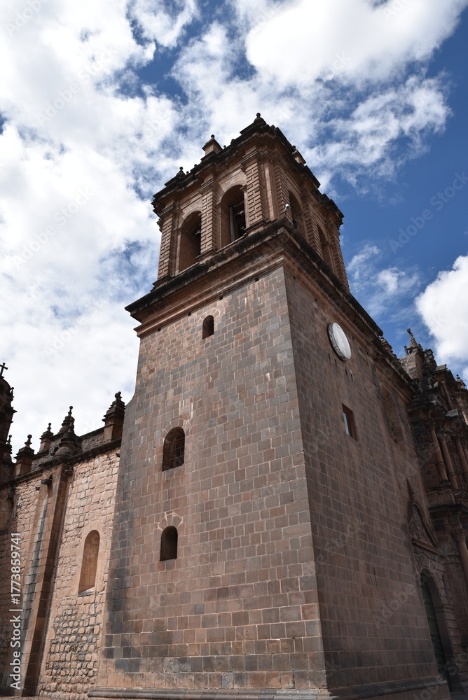 Fototapeta premium Clocher&nbsp;baroque&nbsp;à Cusco. Pérou
