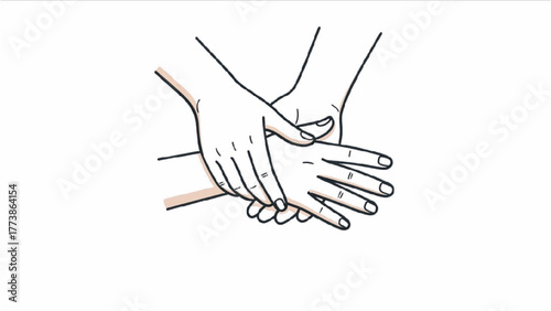 Close-up shot of hands giving a relaxing massage to another person's arm