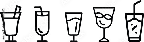 set of  drinking glass