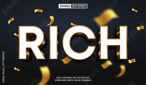 Editable 3d text style effect - Rich text effect Template