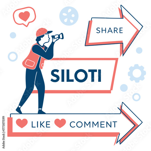 Person with camera looking for likes comments and shares for siloti brand
