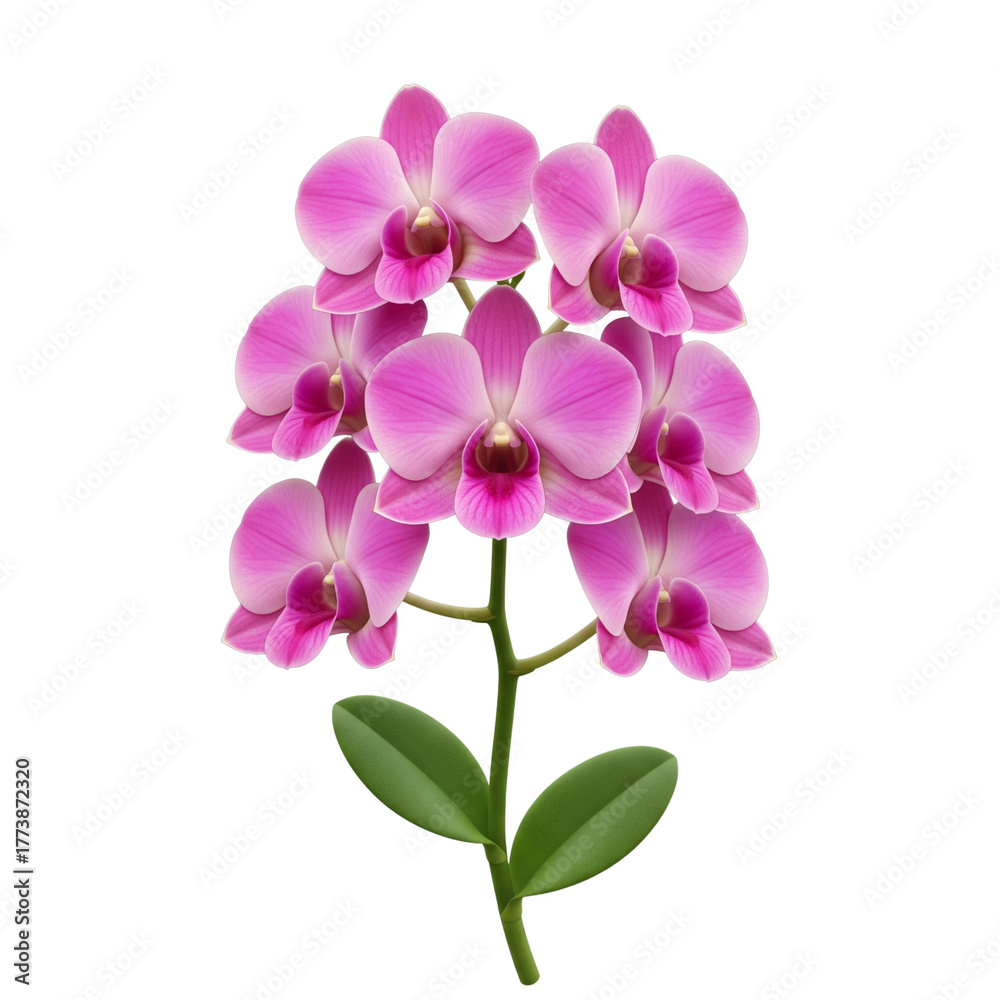 Obraz premium Orchid flower with leaves