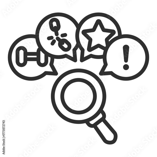 Swot Icon Single Vector Collection 