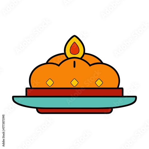 bread on altar plate icon 