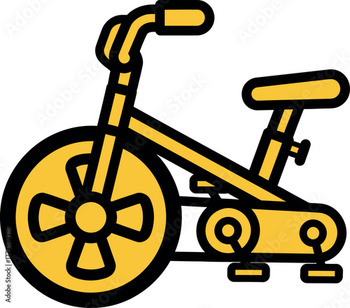 exercise bicycle vector