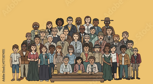 A cheerful illustration depicts three children collaboratively building a snowman in a snowy, wintery landscape, enjoying the outdoor fun and holiday spirit.