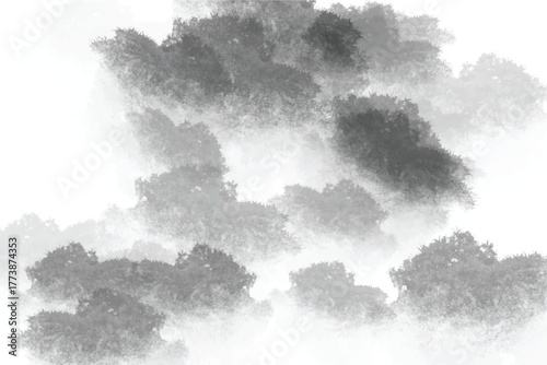 Watercolor cloudscape illustration soft and atmospheric perfect for backgrounds and adding a dreamy touch to designs