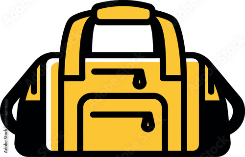 travel bag with handles and pockets vector