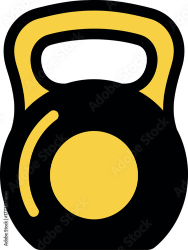 kettlebell for weightlifting vector
