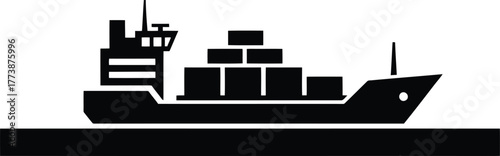 Nautical silhouette of a ship s mast with cannons evoking maritime history and naval power ideal for vintage and nautical themed designs