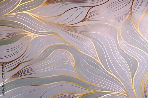 Silk Wave Texture Background 8K Seamless Gold Flow