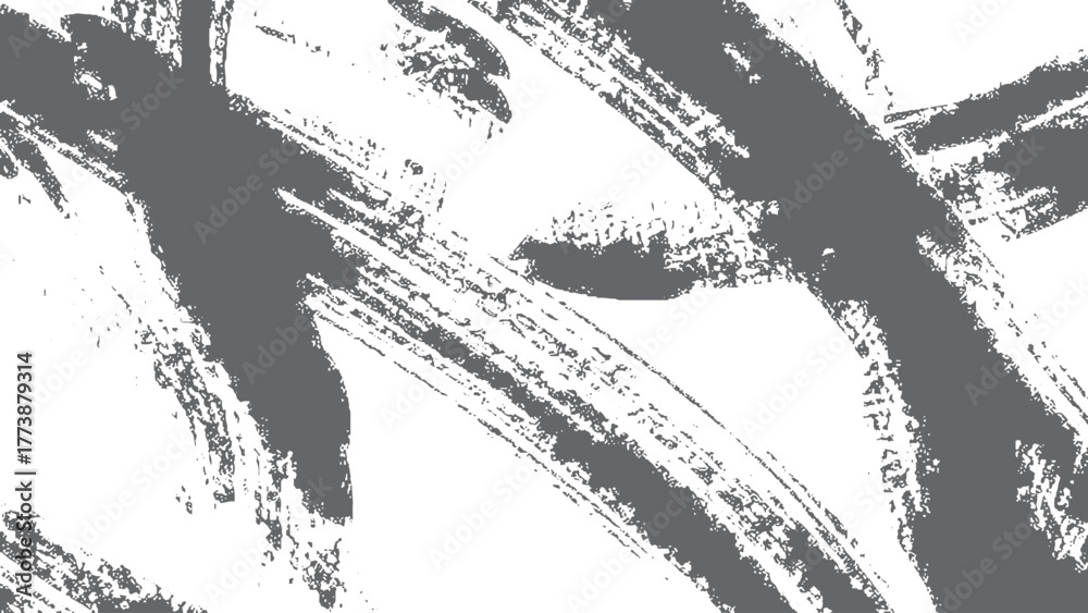 Obraz premium Abstract ink brush texture with watercolor style splashes and distressed grunge effect. Black ink stroke vector with splattered watercolor background and rough grunge texture. 