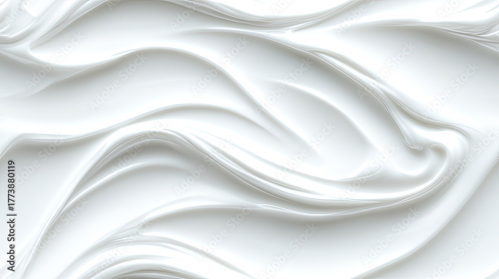 Obraz premium The image captures a close-up of white cream featuring beautifully swirled and textured patterns against a simple, neutral backdrop, highlighting its smoothness SEAMLESS PATTERN