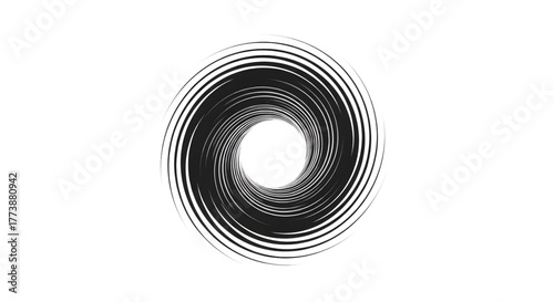 Mesmerizing abstract spiral design with dynamic swirling lines, perfect for modern backgrounds or creative projects needing captivating visual depth and movement