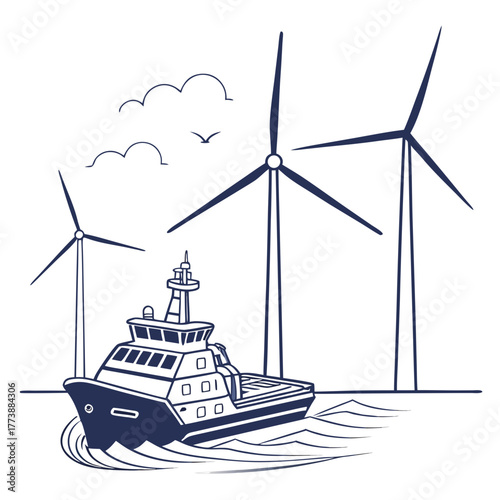 Navy Boat clip art preview
