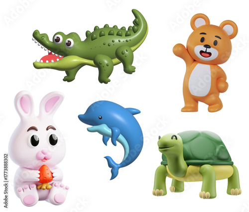 3D realistic wild animals collection