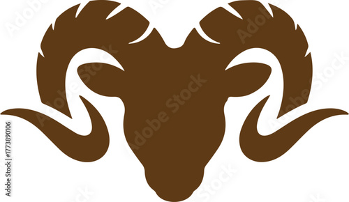 Ram head vector icon, ram head illustration icon on white background.